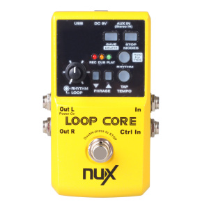 NUX-Loop-Core-Effects-Pedal-40-built-in-drum-patterns-6-Hours-Recording-Time-Trus-Bypass